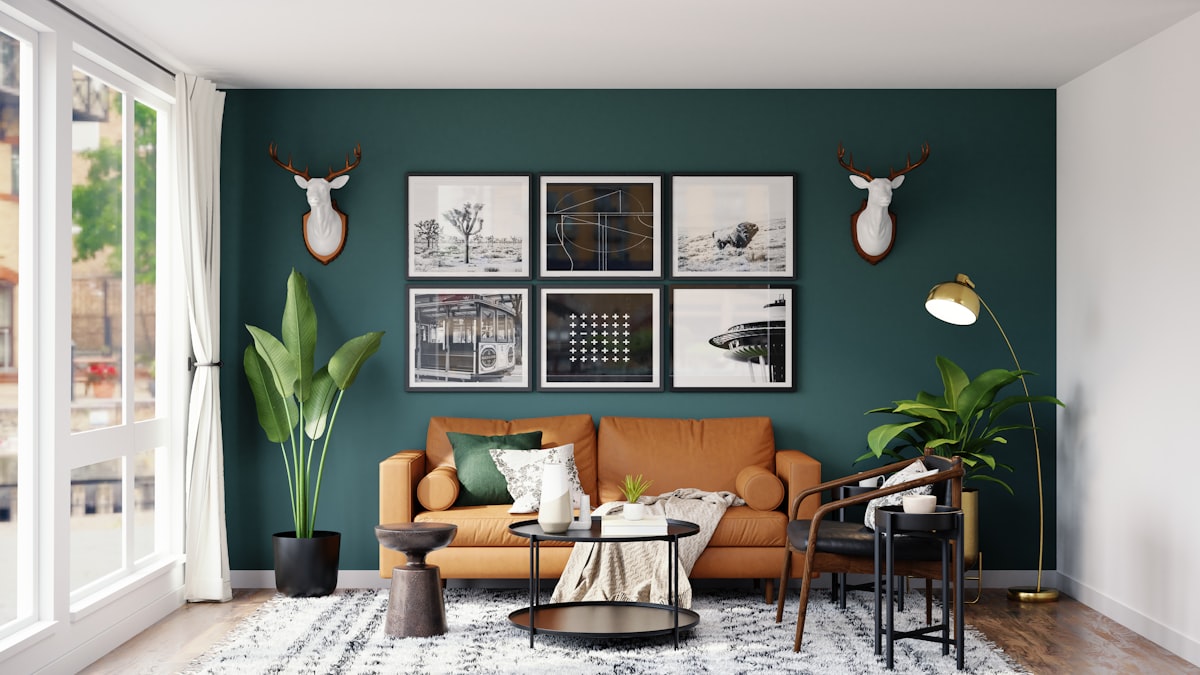 Quiet bedroom suite with contemporary furnishings